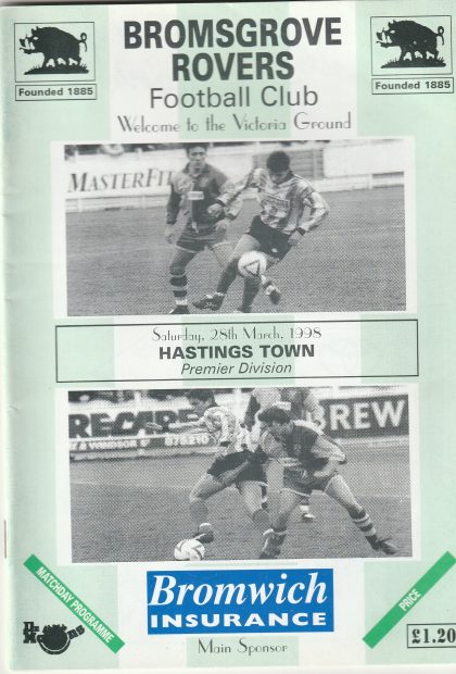 Bromsgrove Rovers v Hastings Town  28-Mar-1998