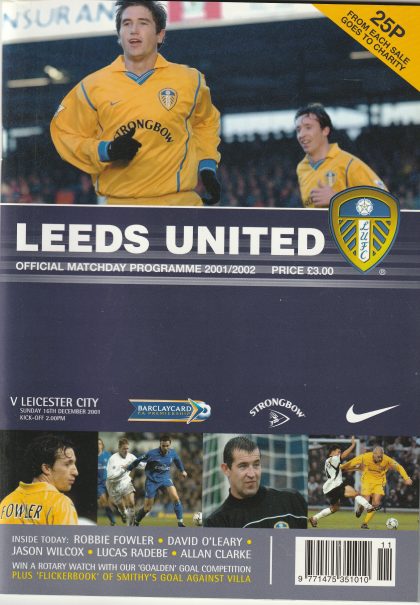 Leeds United v Leicester City  16-Dec-2001