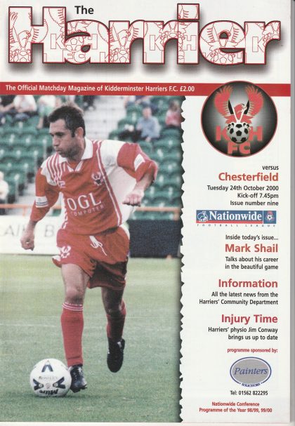 Kidderminster Harriers v Chesterfield   24-Oct-2000