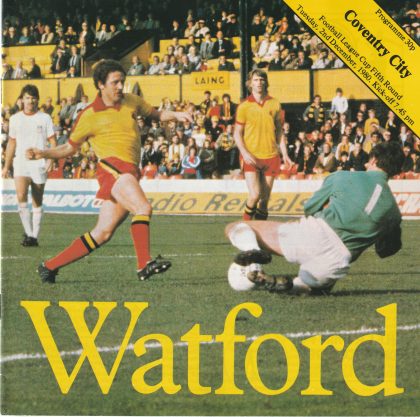 Watford v Coventry City 02-Dec-1980