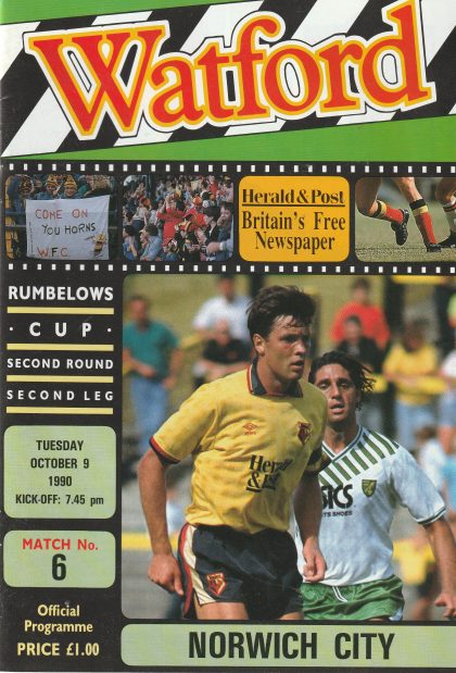 Watford v Norwich City  09-Oct-1990