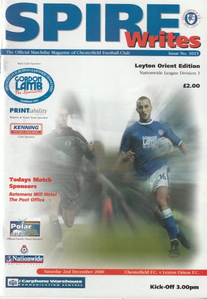 Chesterfield v Leyton Orient   02-Dec-2000