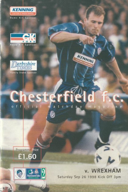 Chesterfield v Wrexham 26-Sep-1998