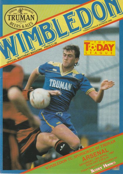 Wimbledon v Arsenal 18-Apr-1987