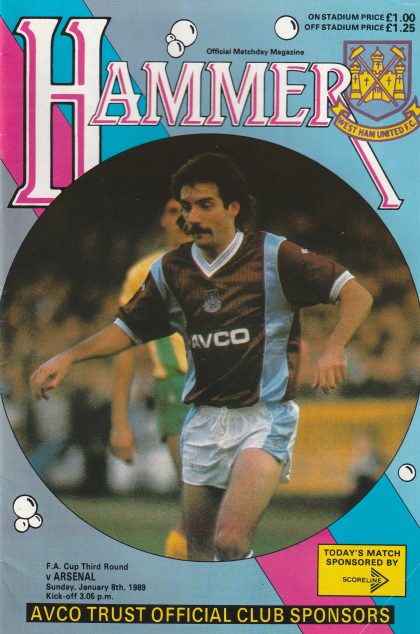 West Ham United v Arsenal 08-Jan-1989