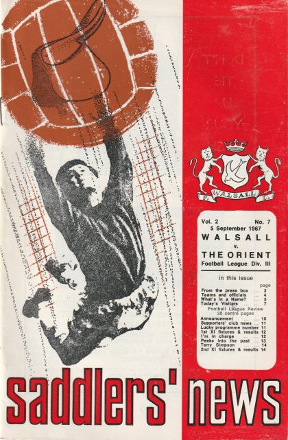 Walsall v Leyton Orient  05-Sep-1967