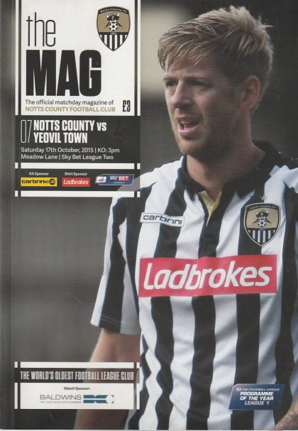 Notts County v Yeovil Town 17-Oct-2015