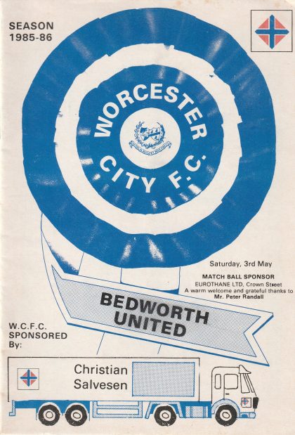 Worcester City v Bedworth United  03-May-1986