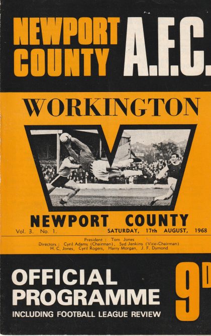 Newport County v Workington   17-Aug-1968