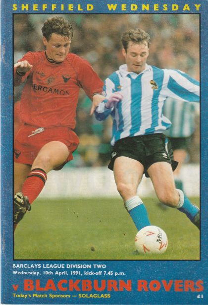 Sheffield Wednesday v Blackburn Rovers  10-Apr-1991