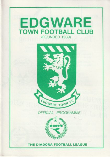 Edgware v Hertford Town 01-Feb-1992